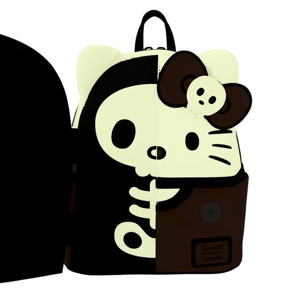 Loungefly X Sanrio NYCC Hello Kitty Skeleton Costume Glow Mini Backpack - Picture 3 of 8